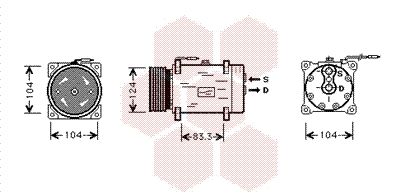 VAN WEZEL kompresorius, oro kondicionierius 4300K244